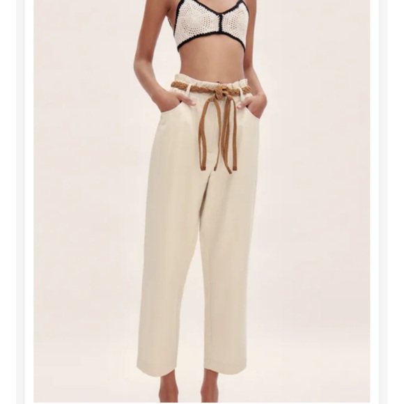 Zara Pants - Zara high waisted pants with braided belt